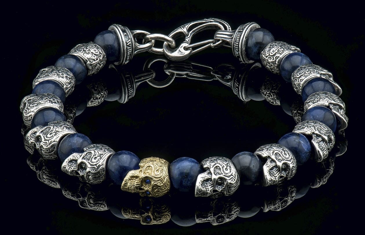 Caprice Sugar Skull Men's Bracelet | William Henry