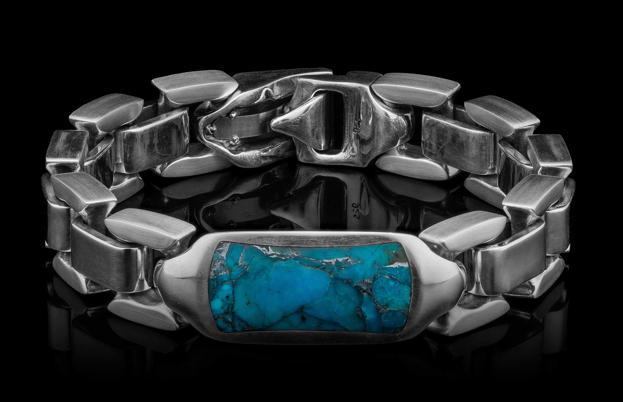 Identity (BR24) Sterling Silver Kingman Turquoise Bracelet
