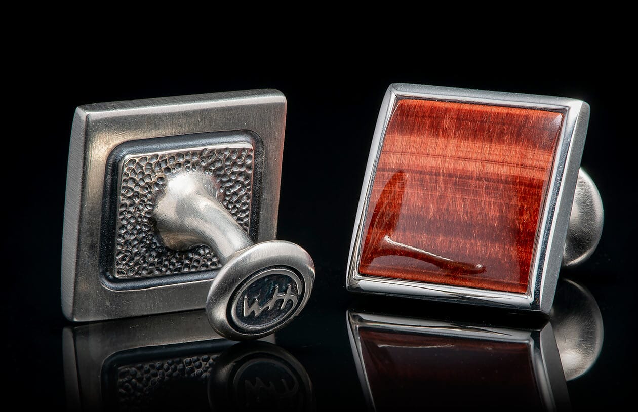 The Red Tiger Eye Duo Cufflinks