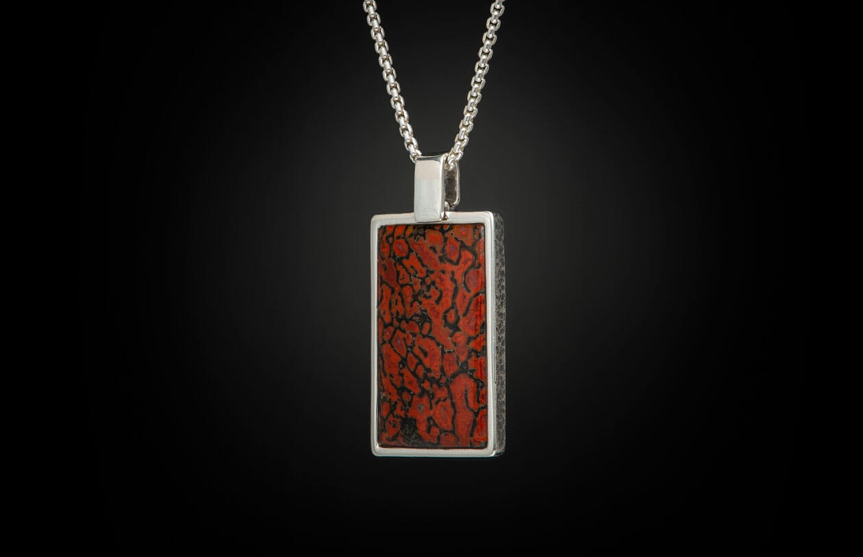 Dino Shift (P44 DB RB) Men's Necklace – William Henry Dino Shift (P44 DB RB) Men's Necklace – William Henry