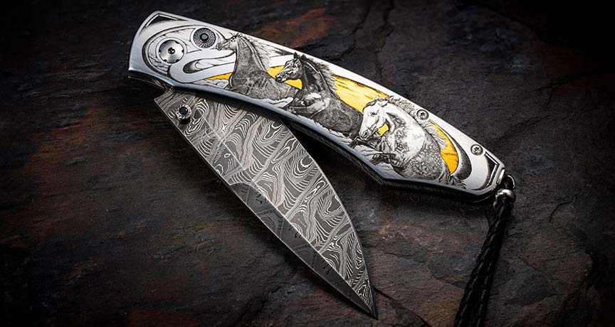 Hand Engraved Pocket Knives