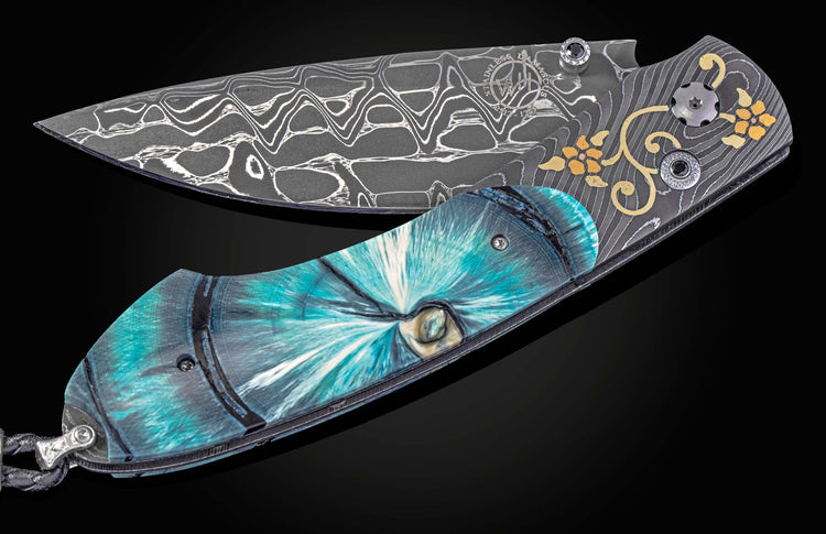 Decorative knife on a black background