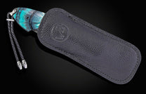 Decorative knife on a black background