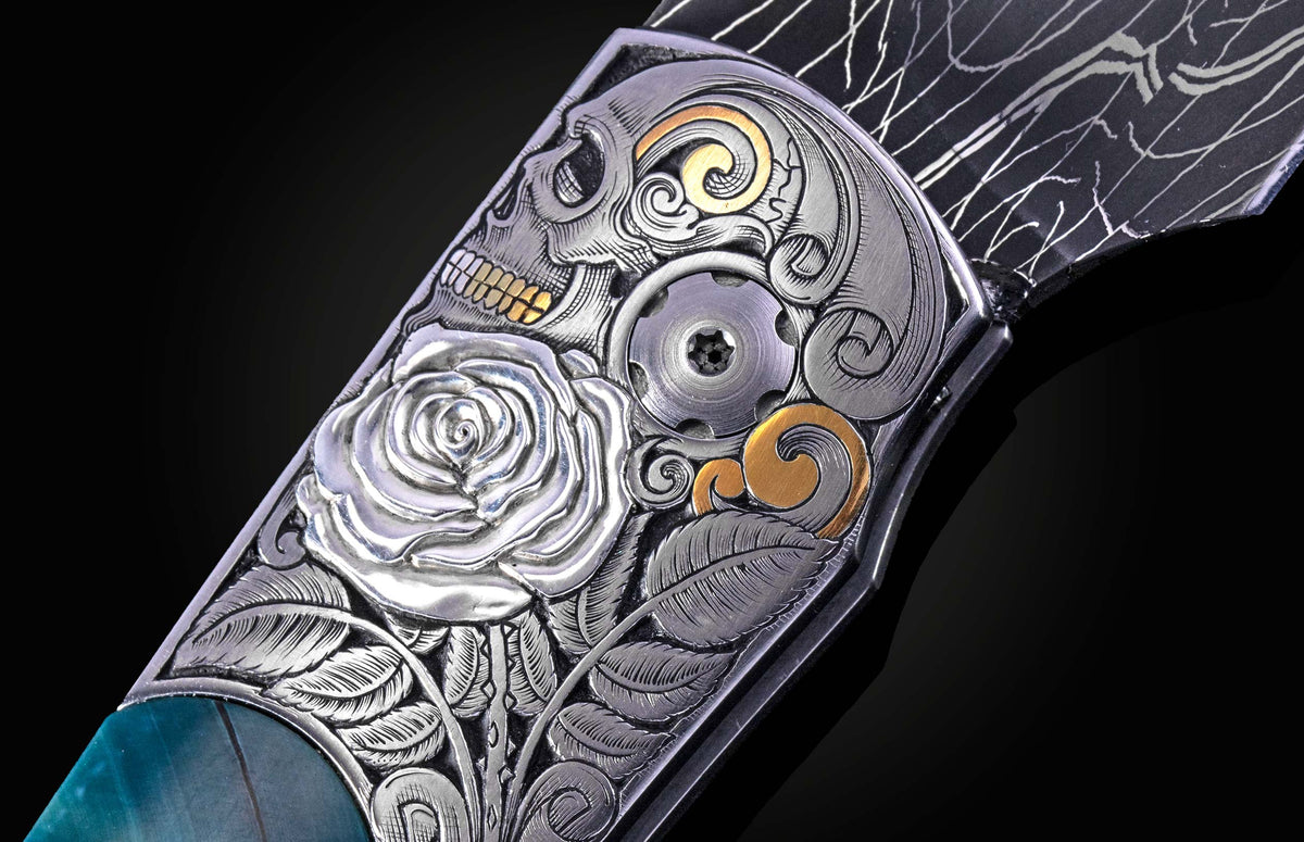 Skull & Silver Roses