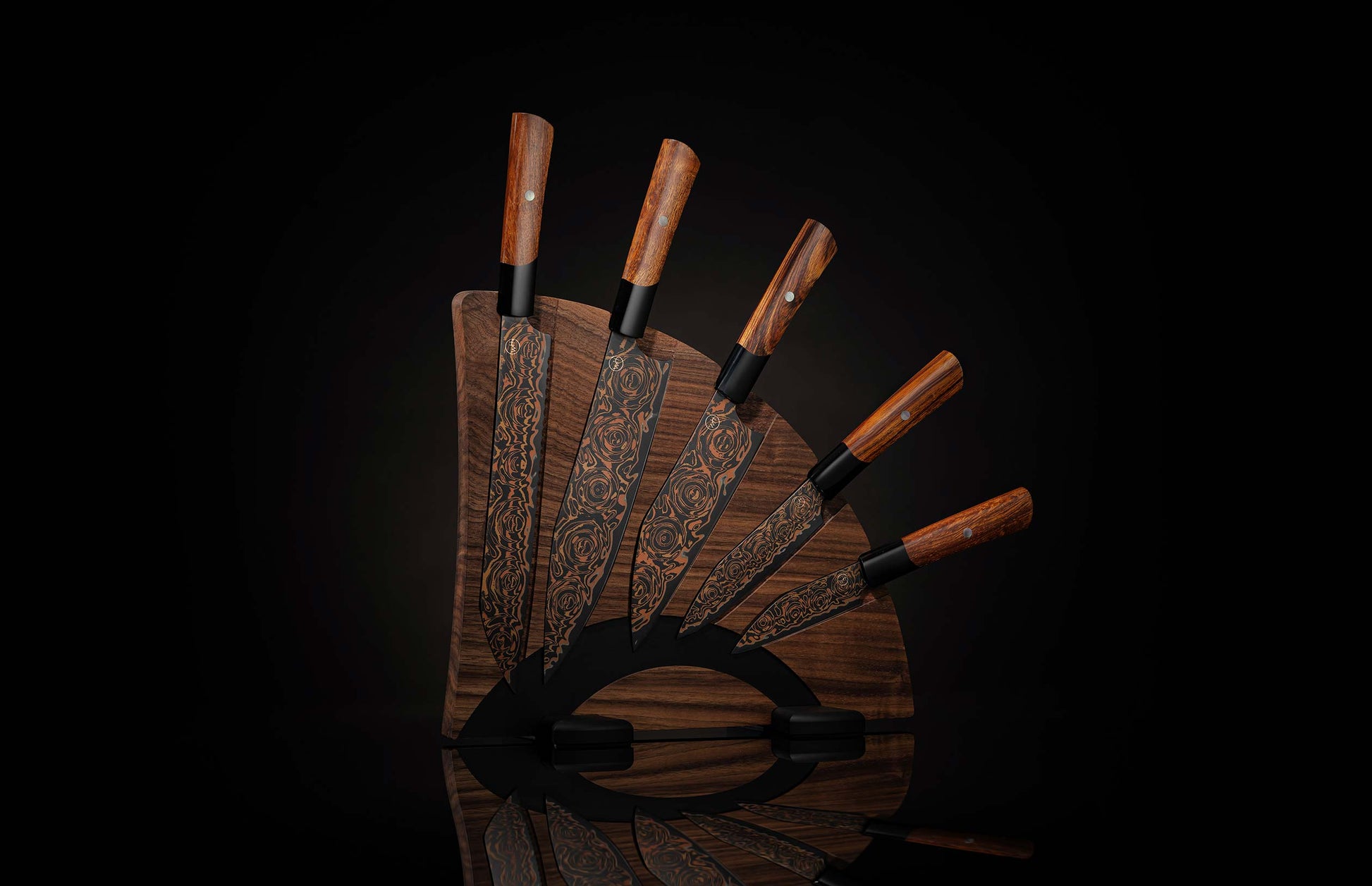 K22 Black Flare Chef Knives