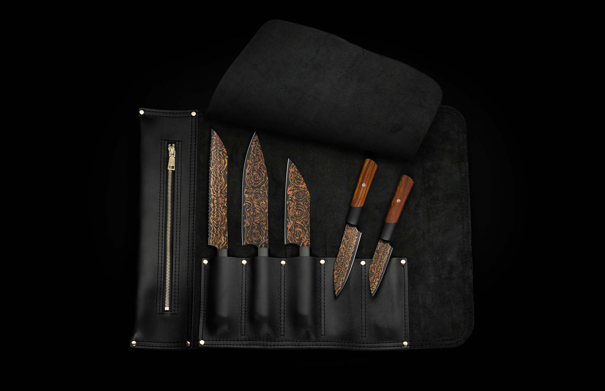 K22 Black Flare Chef Knives