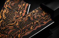 K22S-BLK-W|swirled pattern in knife blade