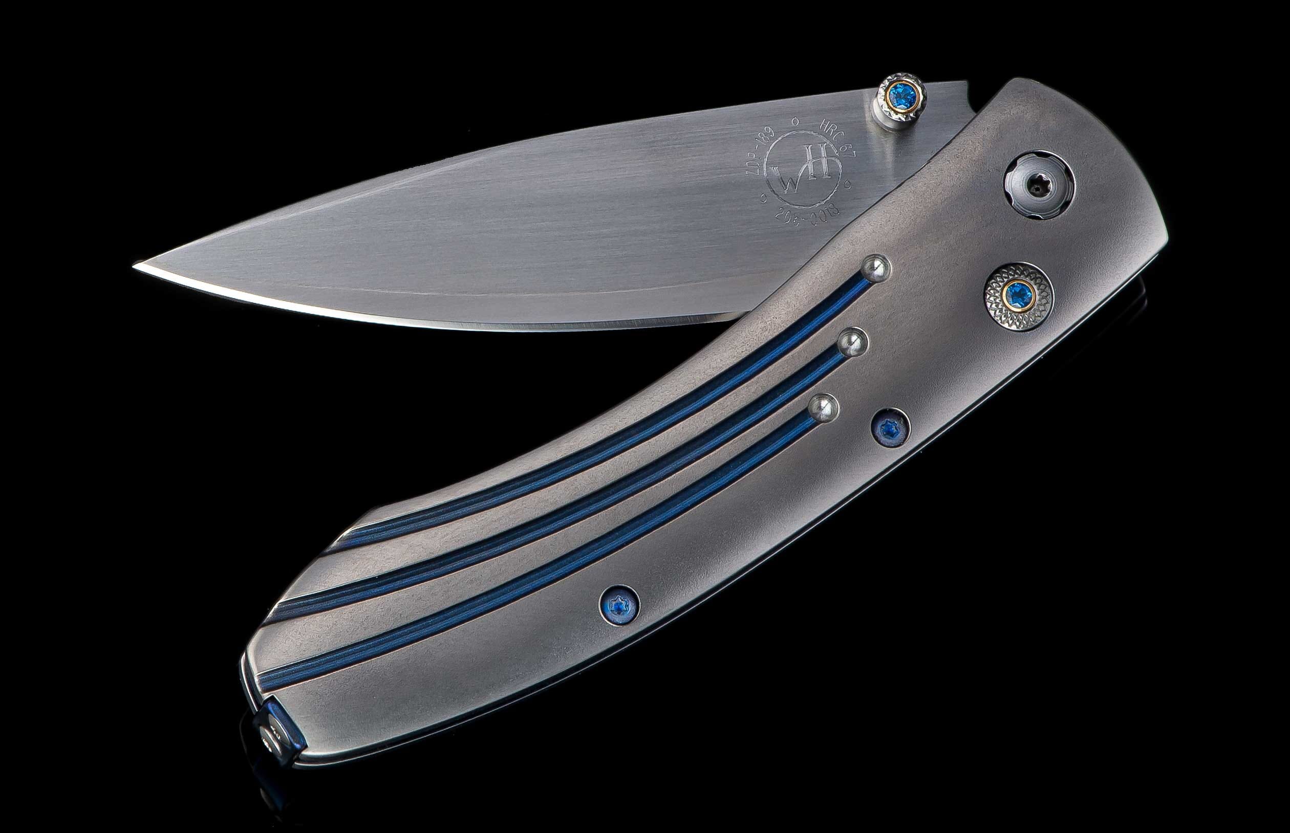 Monarch Titanium Heat-Blued Pocket Clip Knife | William Henry
