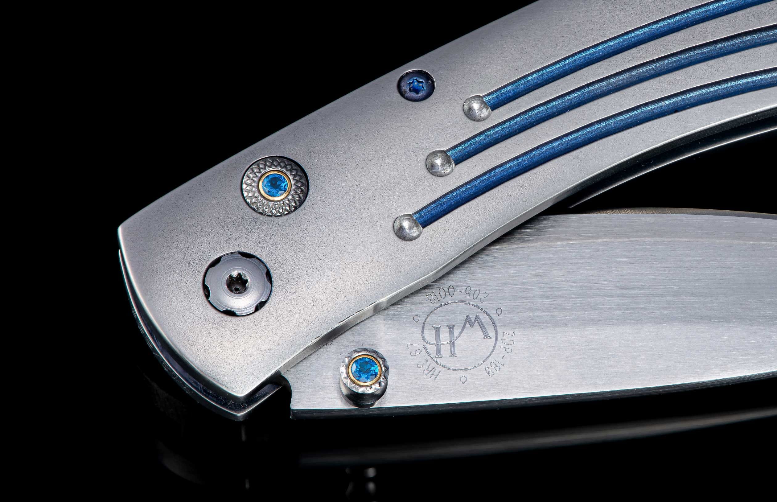 Monarch Titanium Heat-Blued Pocket Clip Knife | William Henry