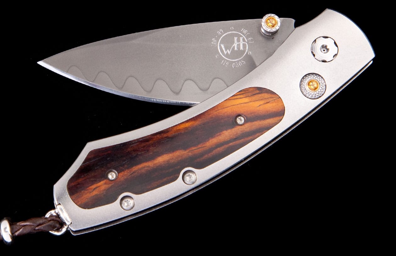 rostfrei ペーパーナイフ　鹿蹄ハンドル　鹿のヒヅメ　ロストフライ　レア Kestrel Glendale Pocket Knife Inlaid with Cocobolo Wood | William