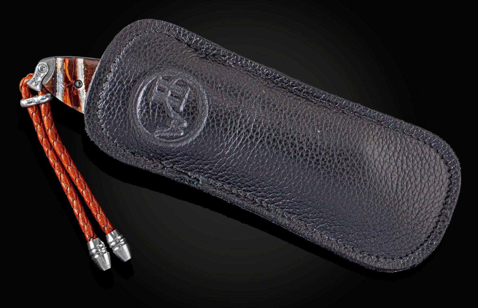 Handcrafted William Henry pocket knife features 24K gold koftgari adornments