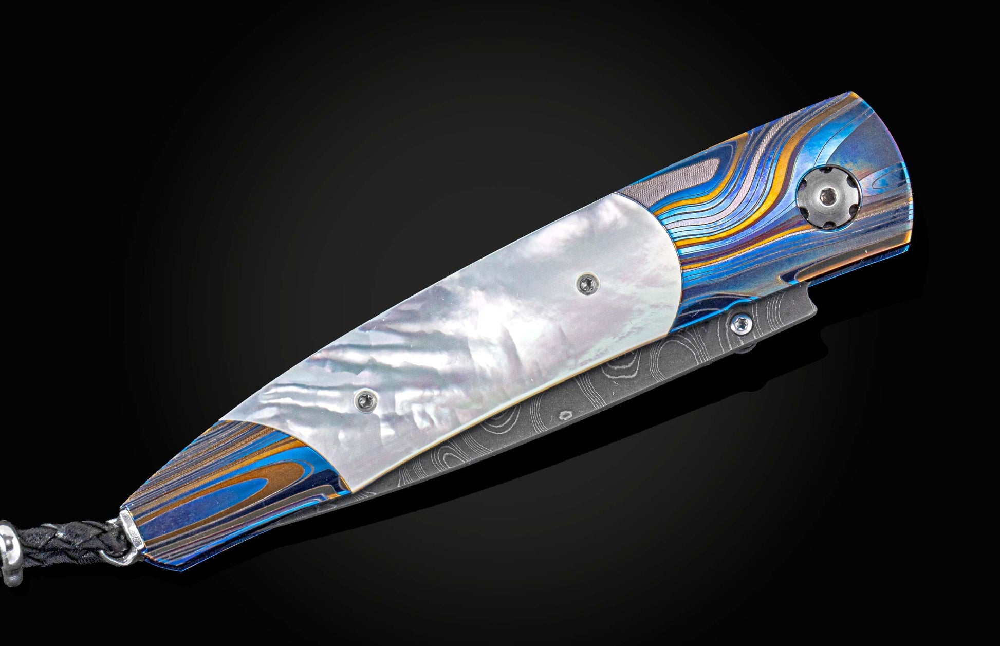 Exclusive edition knife from William Henry with a 'Laser Blue' finished frame in aerospace grade titanium