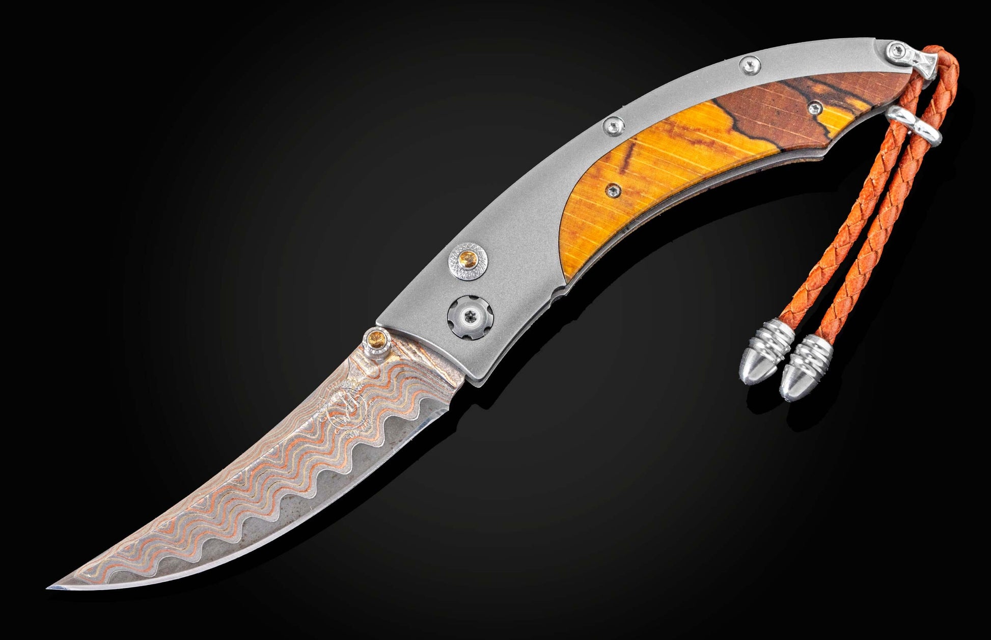  and a hand forged  Damascus steel blade.
