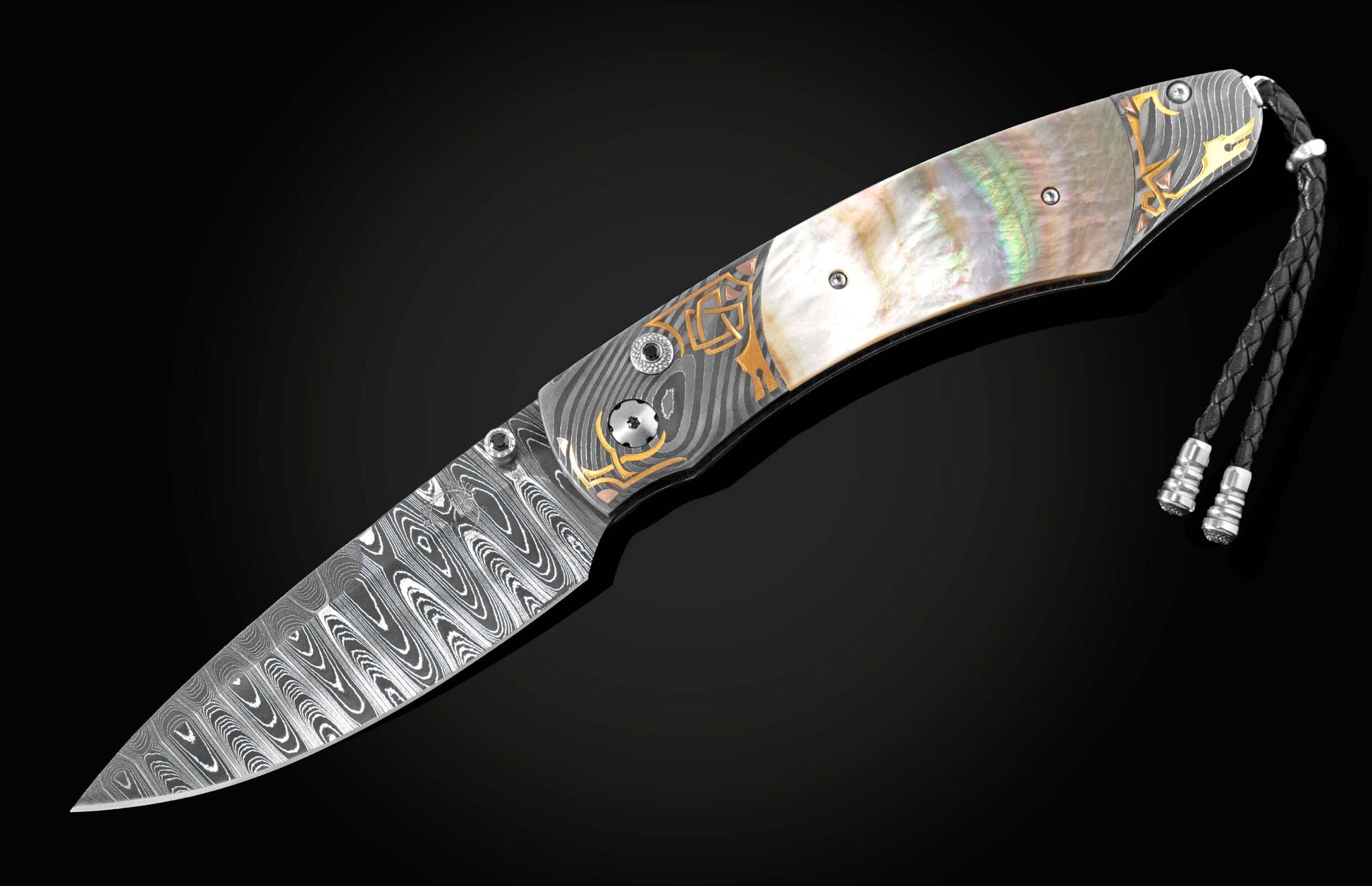  hand-forged with Gibeon Meteorite and set with spinel gemstones.