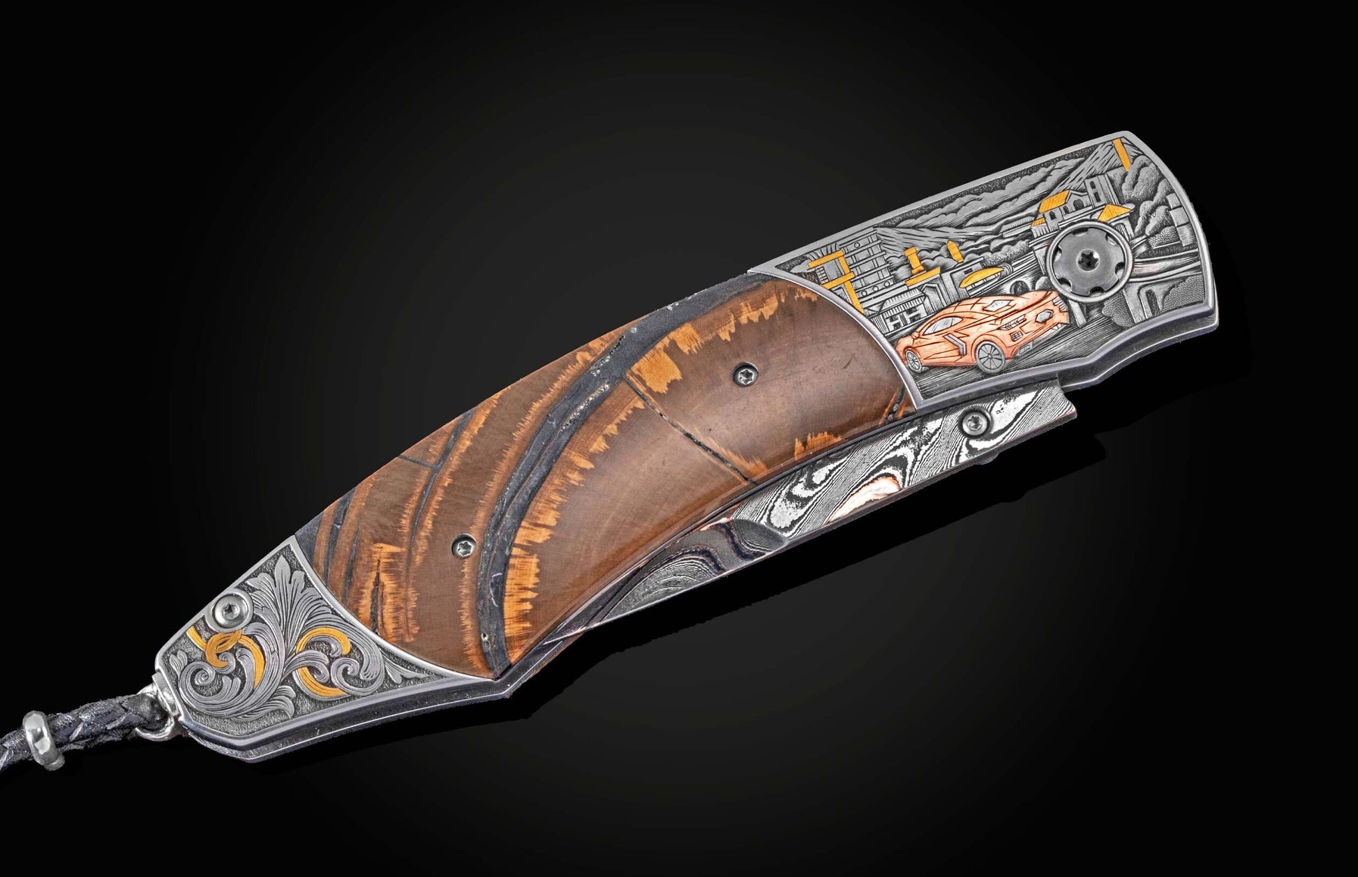  and a hand forged bronze damascus steel blade by Baker Forge