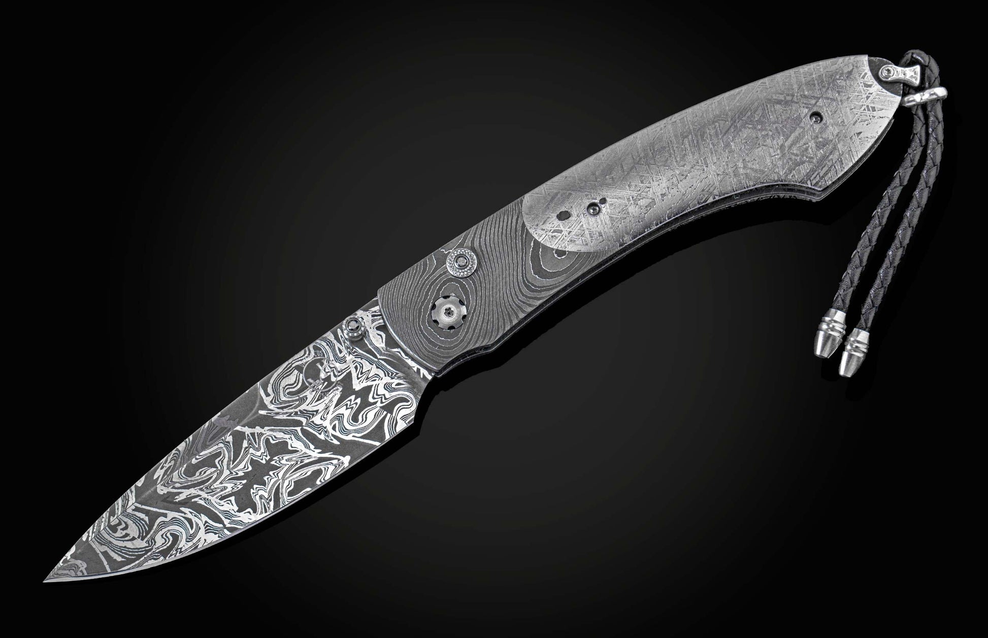  a hand forged Damascus steel blade by Luke Mattern