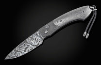  a hand forged Damascus steel blade by Luke Mattern