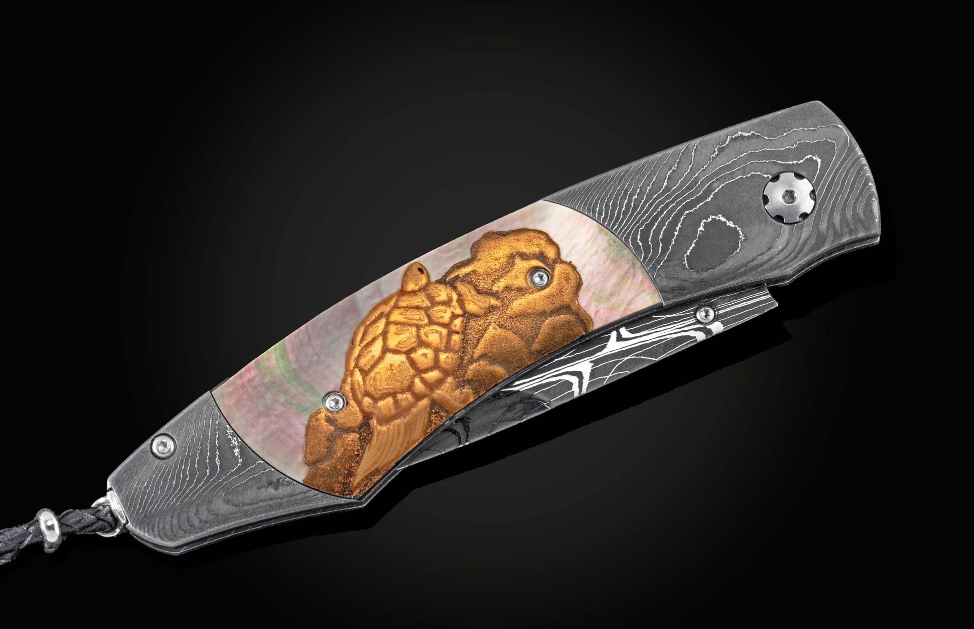  and a hand-forged Damascus steel blade by Robert Eggerling