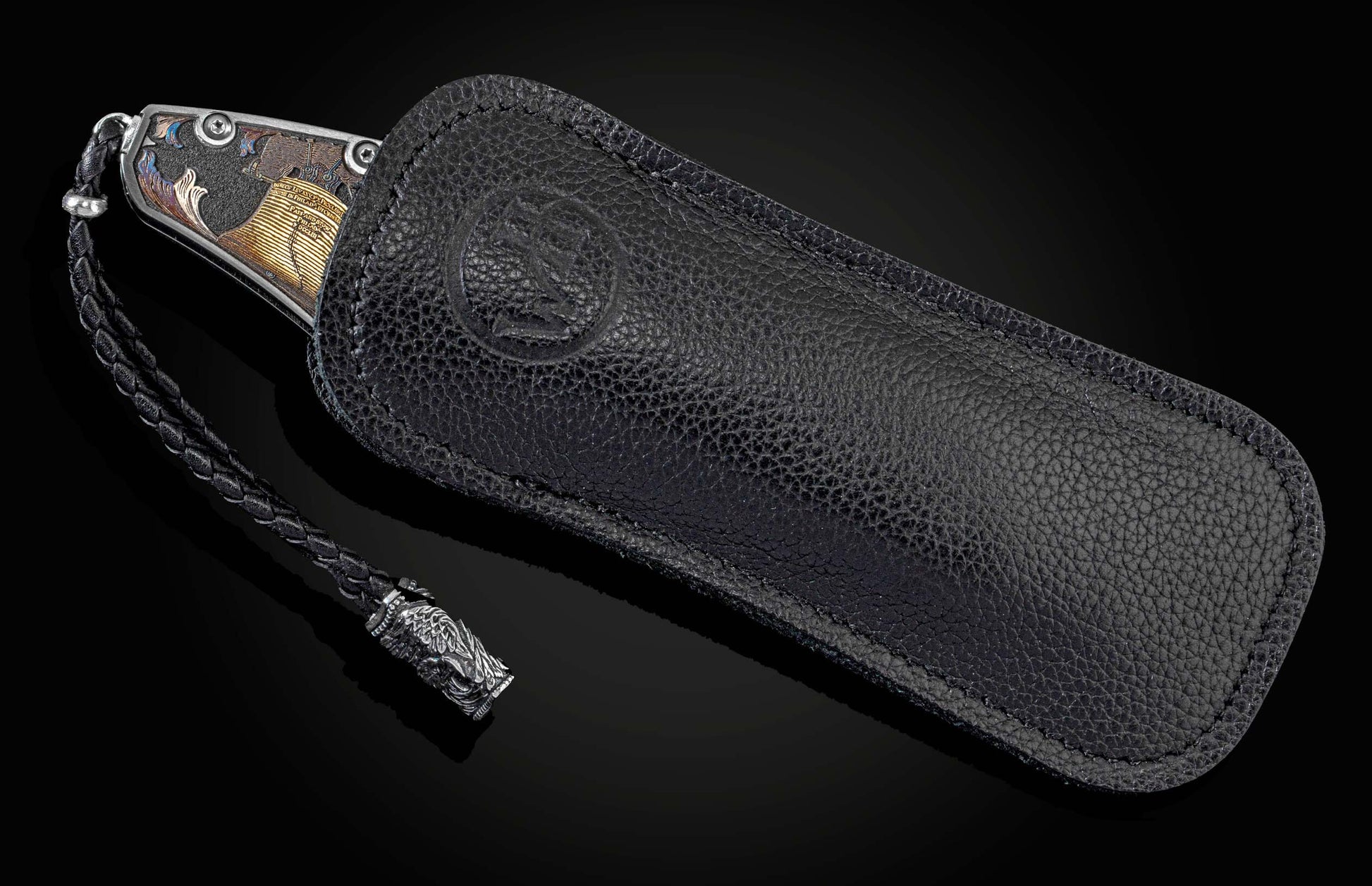  and a hand-forged damascus steel blade by Chad Nichols