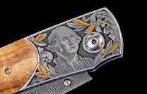 A Horse Chestnut and Black Onyx Pocket Knife 
