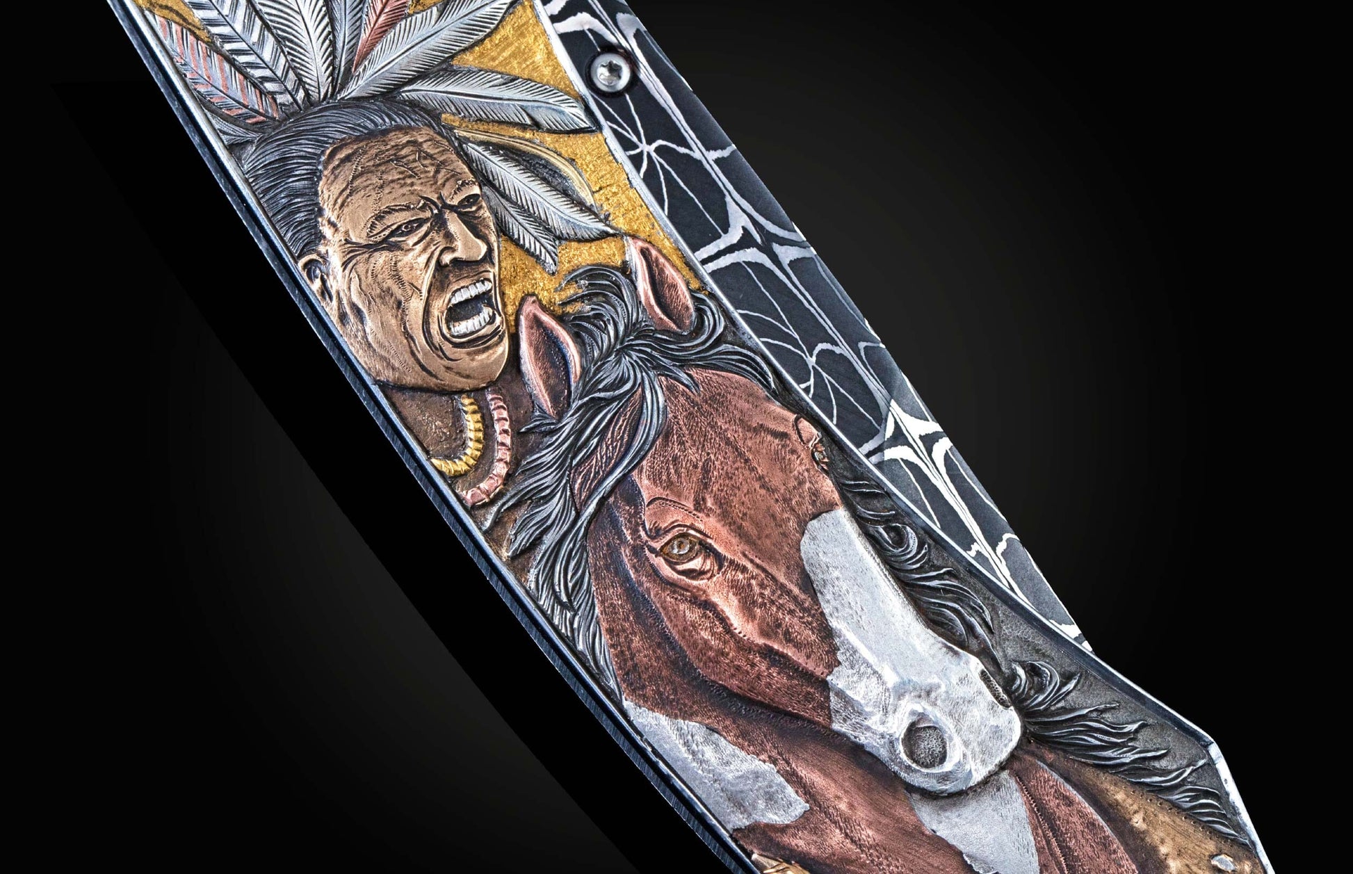  and a hand-forged damascus steel blade by Robert Eggerling