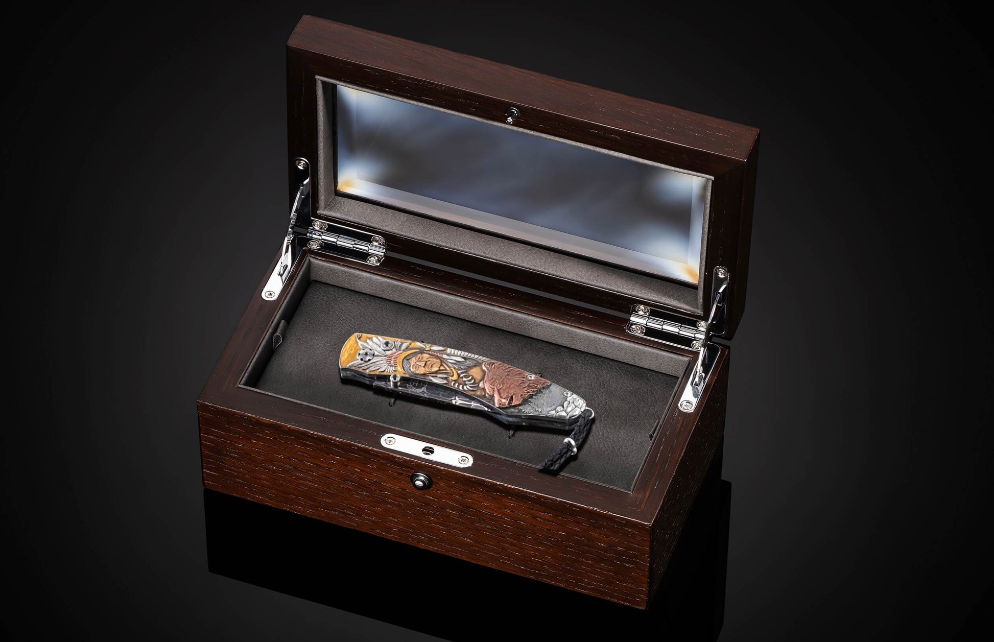  tombac and 24K & 18K gold inlays by Dusan Hronec