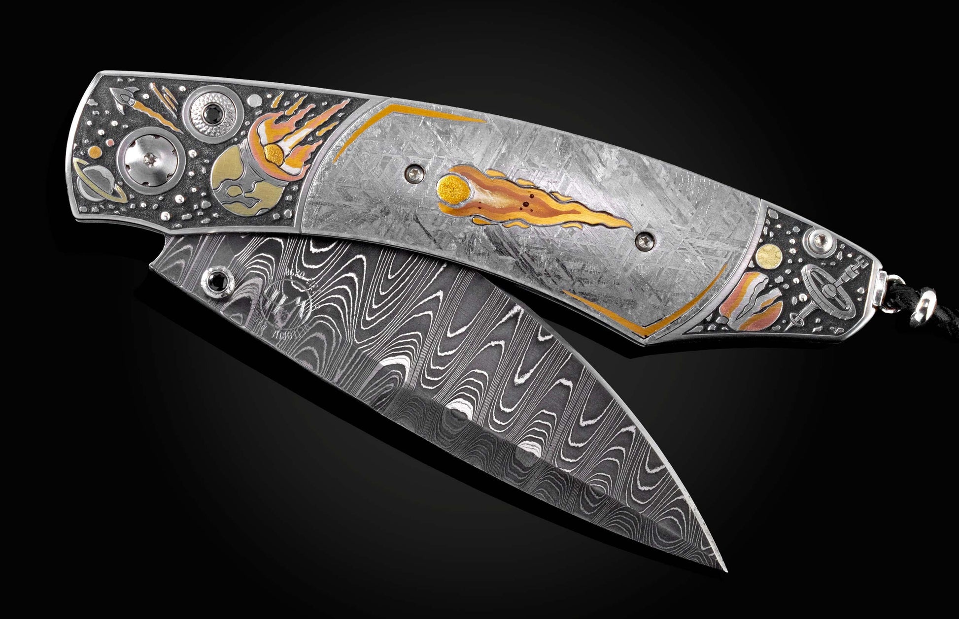 The Spearpoint 'Meteoric' Damascus Pocket Knife