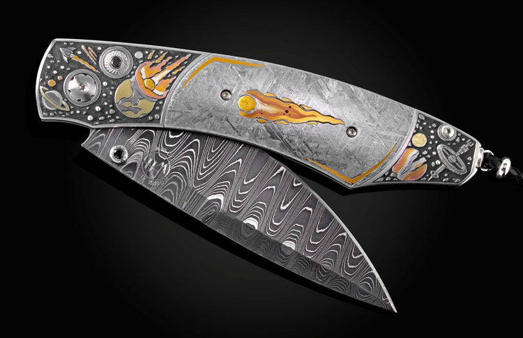 The Spearpoint 'Meteoric' Damascus Pocket Knife