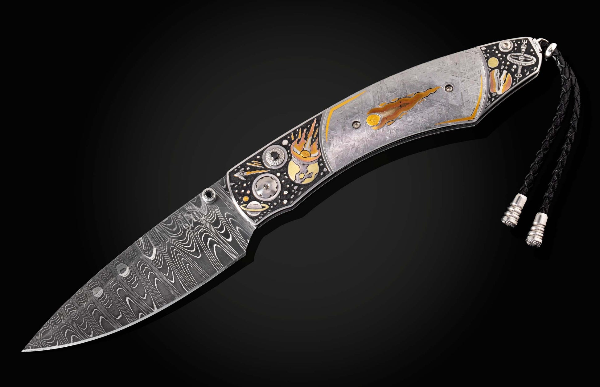 The Spearpoint 'Meteoric' Damascus Pocket Knife