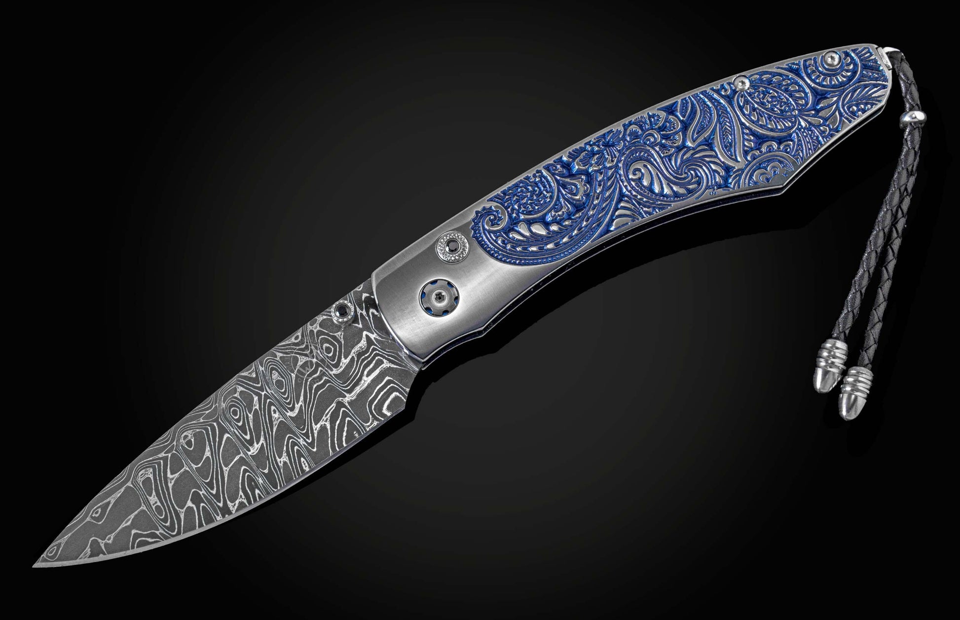  and a hand-forged  damascus steel blade by Chad Nichols