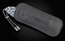  a Damascus steel frame and blade