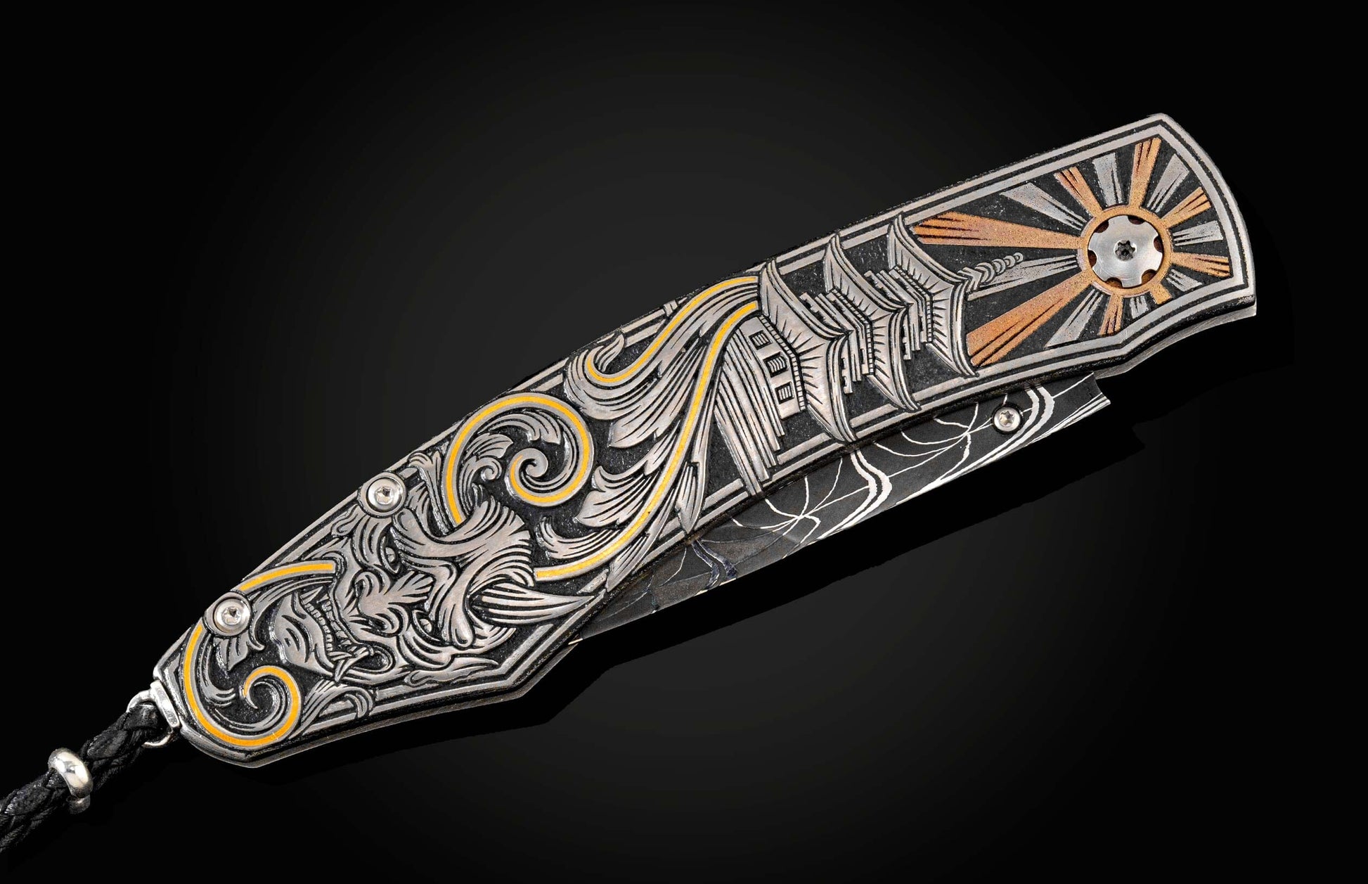  and a hand-forged  Damascus steel blade by Robert Eggerling