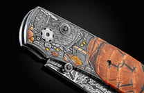  inlaid with fossil Woolly Mammoth tusk