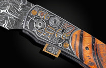  inlaid with fossil Woolly Mammoth tusk