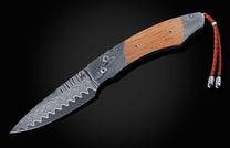  and a hand forged Damascus steel blade.