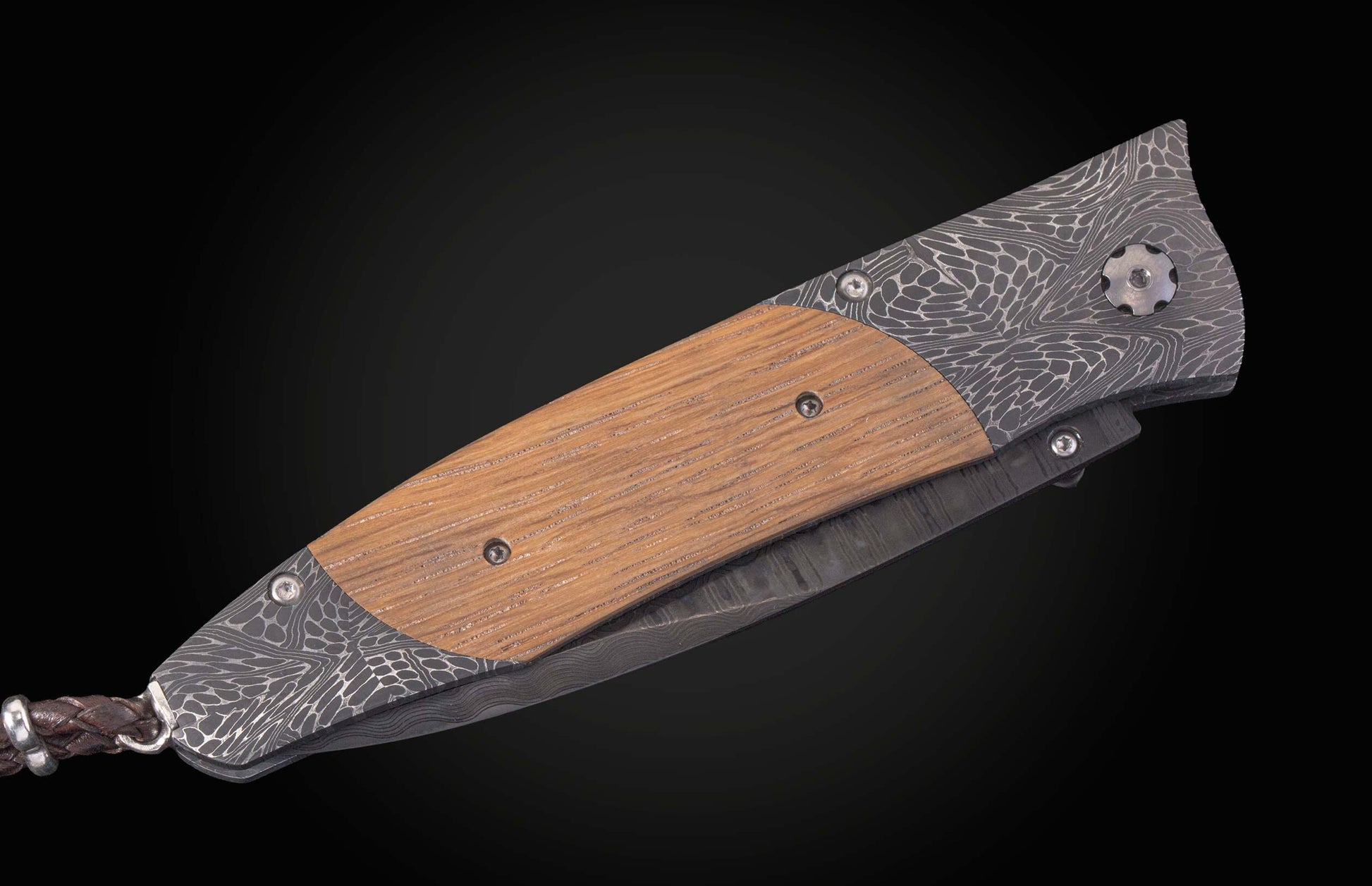  set with smoky quartz gemstones and a damascus steel blade