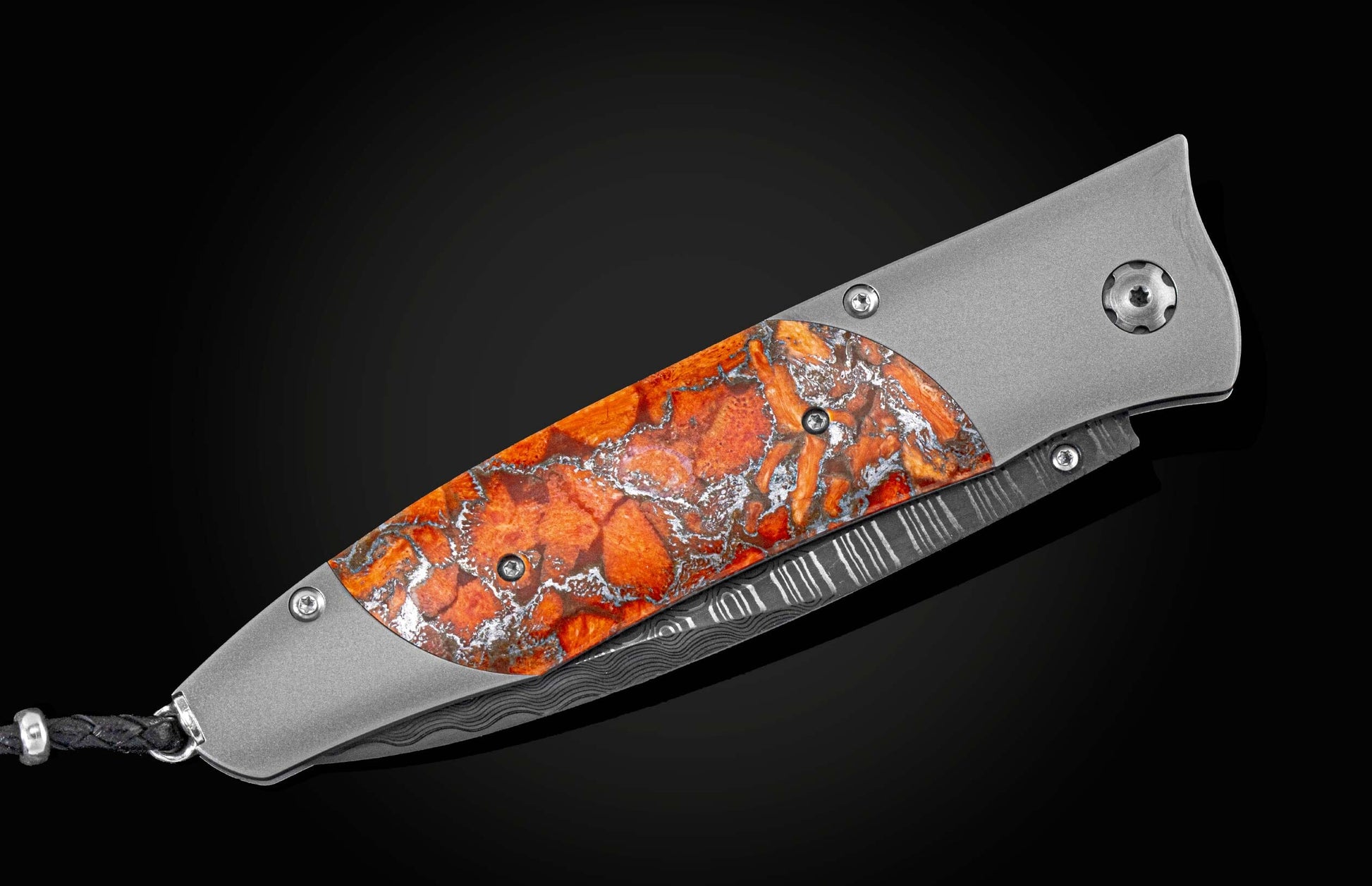  and a hand-forged damascus  steel blade.
