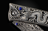 The GenTac Sterling Silver Dragon Pocket Knife 