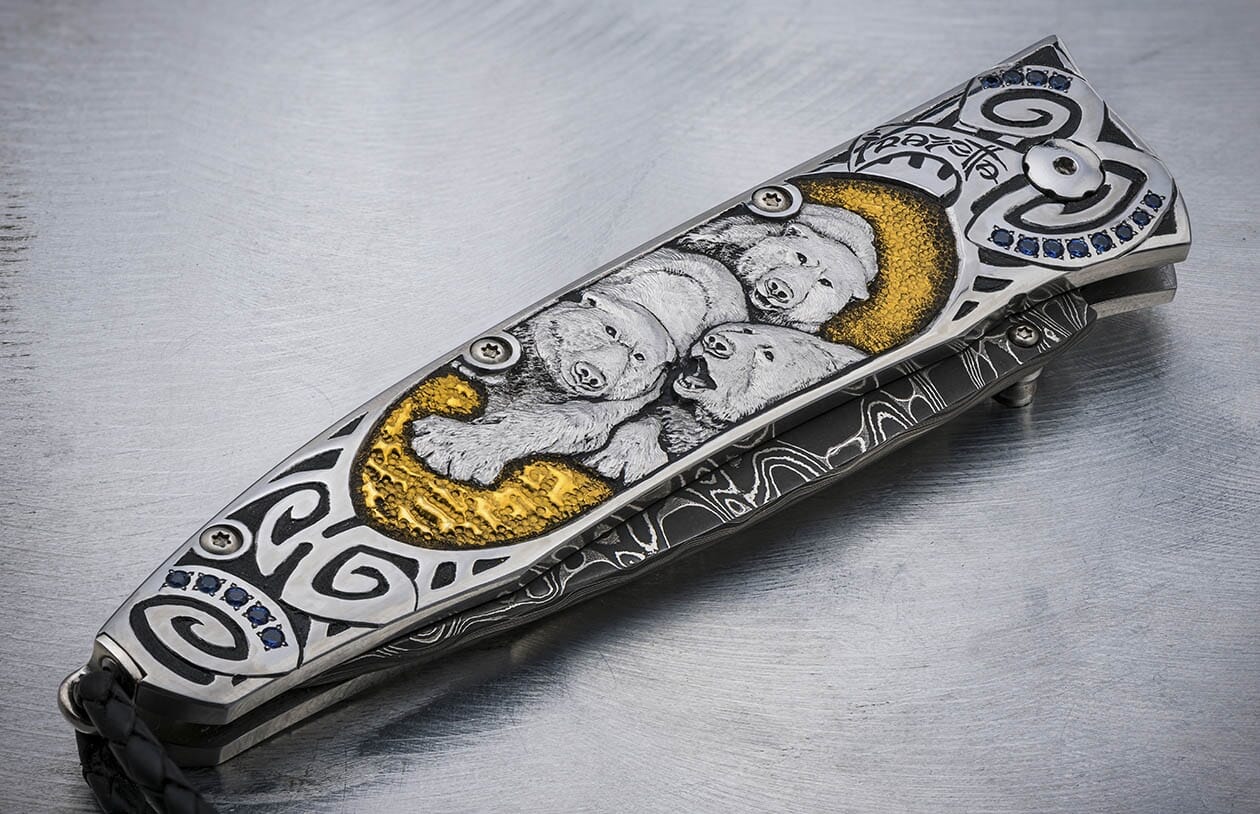 Gentac Silver Warrior Luxury Pocket Knife | William Henry