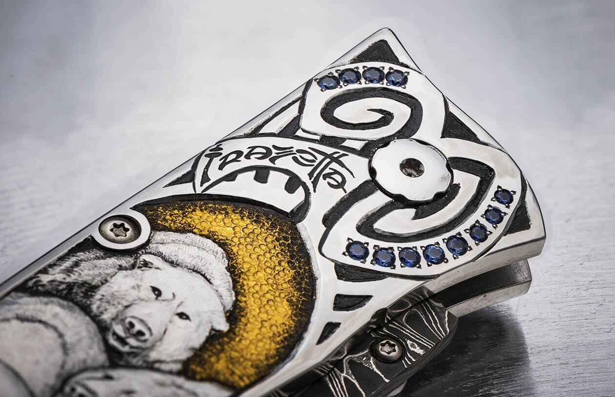 Gentac Silver Warrior Luxury Pocket Knife | William Henry