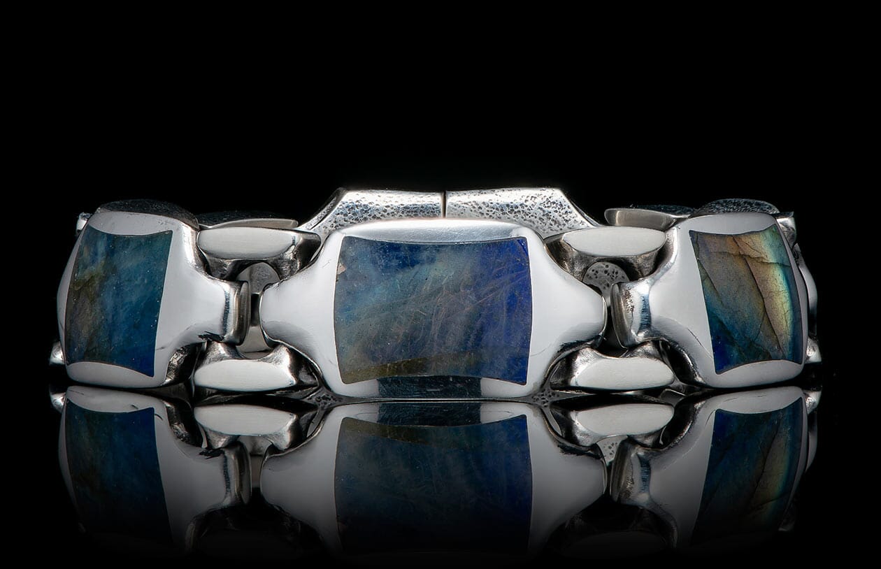 The Labradorite Retro Sterling Silver Bracelet