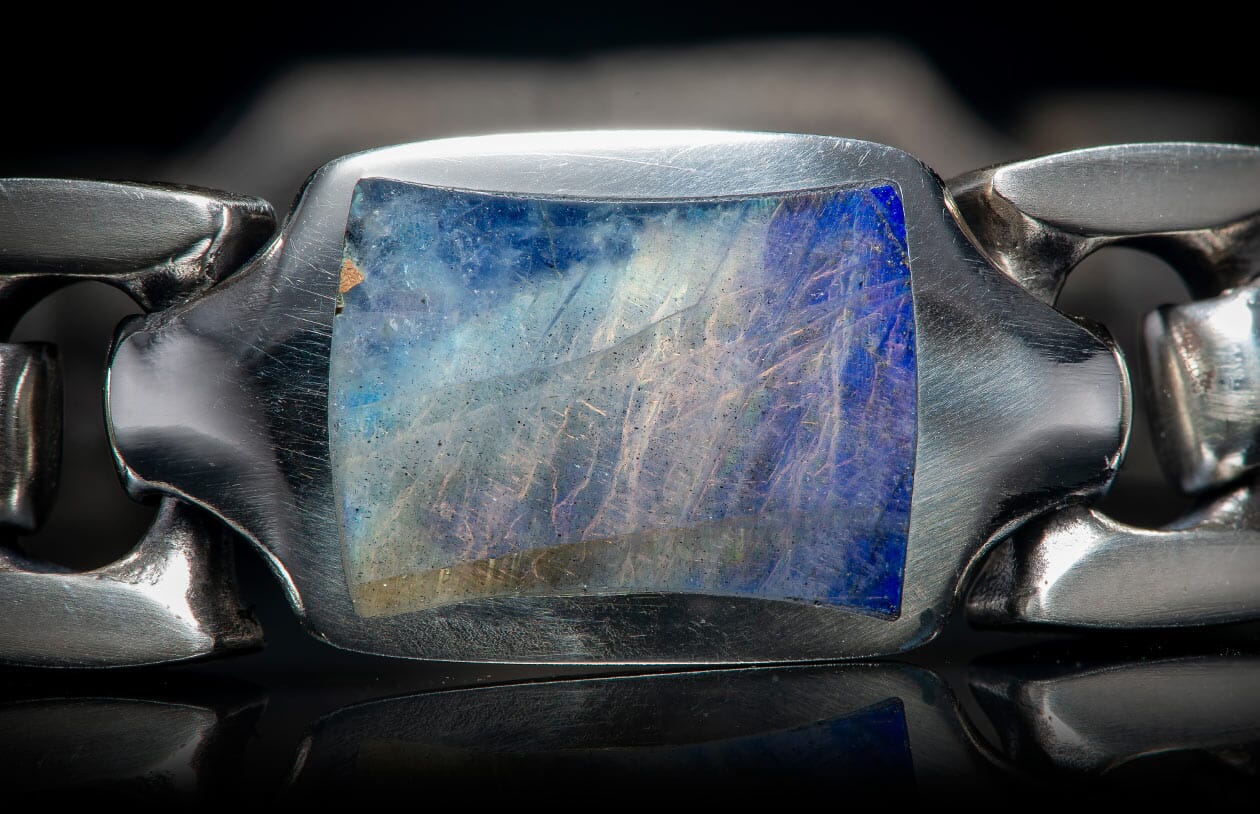 The Labradorite Retro Sterling Silver Bracelet