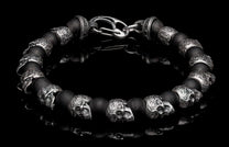 The Shaman Men's Black Skull Bead Bracelet (BB4) 