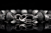 The Shaman Men's Black Skull Bead Bracelet (BB4)  clasp