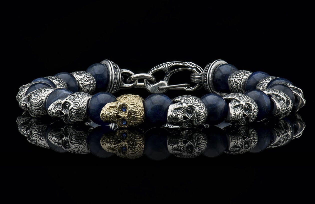 Caprice Sugar Skull Men's Bracelet | William Henry