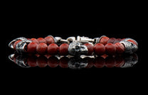 The Red Baron Sterling Silver Skull Bracelet 