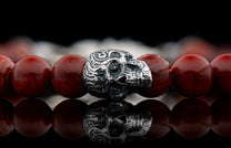 The Red Baron Sterling Silver Skull Bracelet 