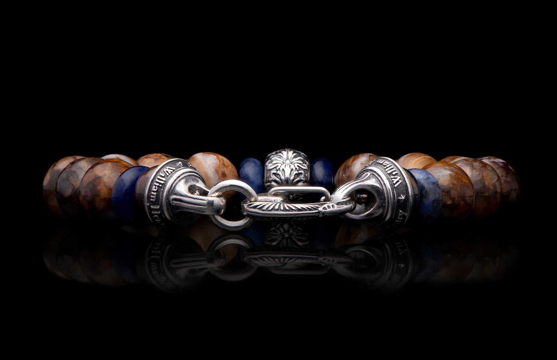 The Sand and Sea Beaded Bracelet with Fossil Mammoth Tooth