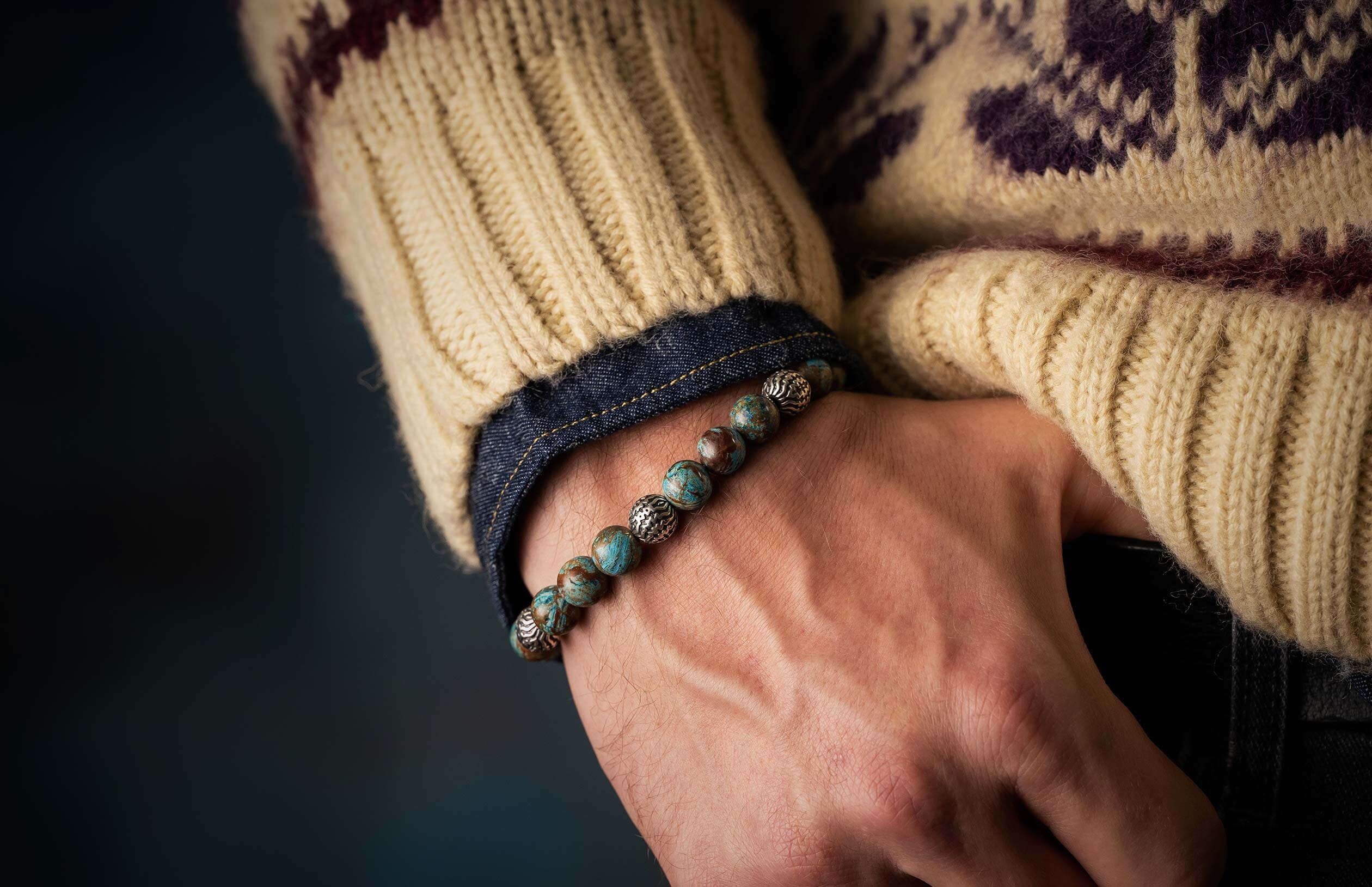 The Elder Statesman カシミヤ クリスタル ブレスレット Seaside - Blue Agate – William Henry