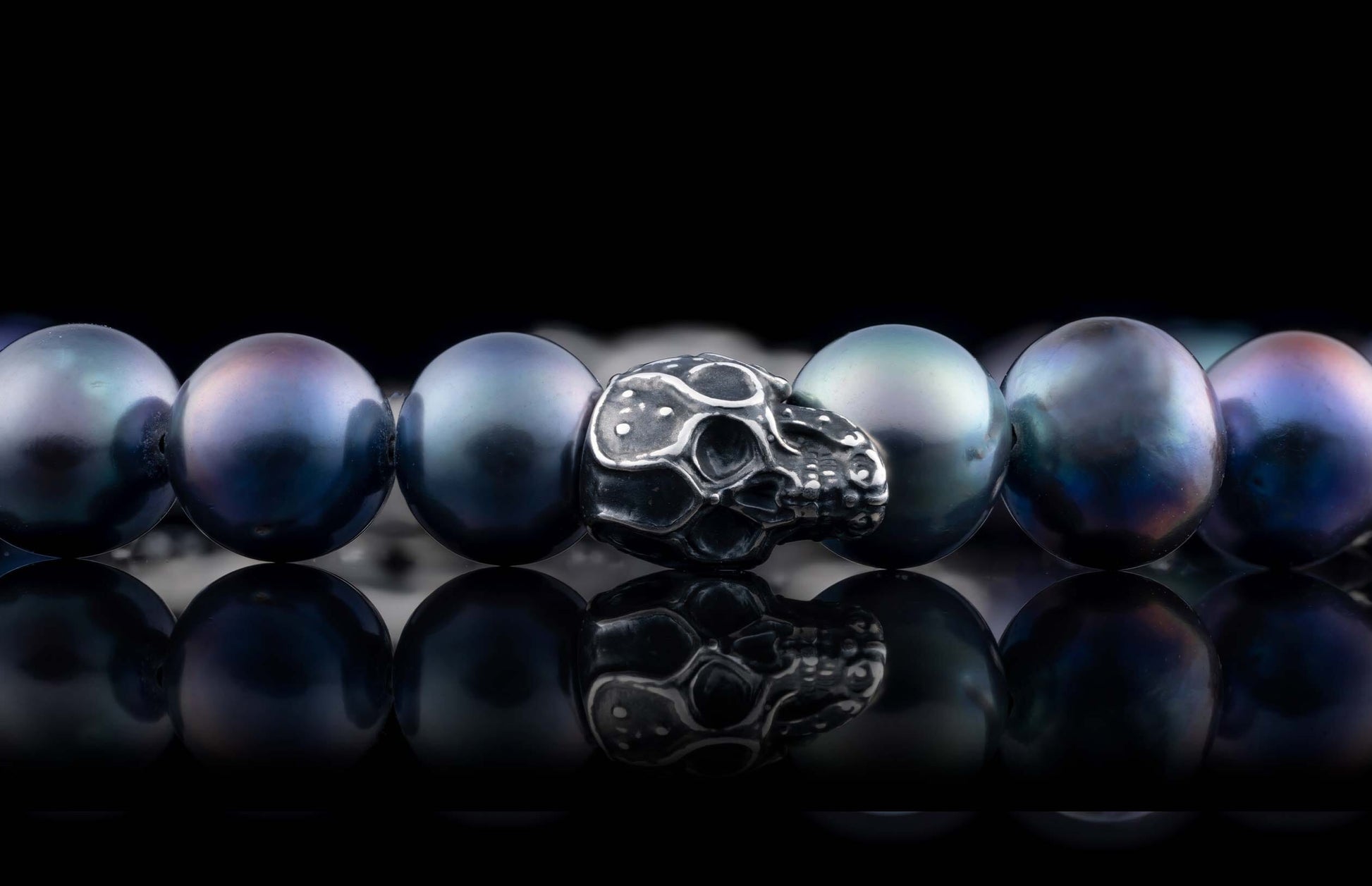 The Skull Dandy Men's Beaded Bracelet (BB55 PP) 